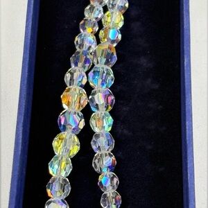 Authentic Swarovski Beaded Aurora Borealis Necklace. BNIB. RARE. DISPLAY ITEM.